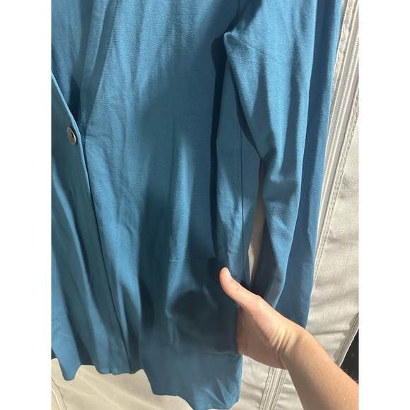 NWT J Jill Wearever Collection Womens Extra Small‎ Teal One Button Long Sleeve - Picture 5 of 7